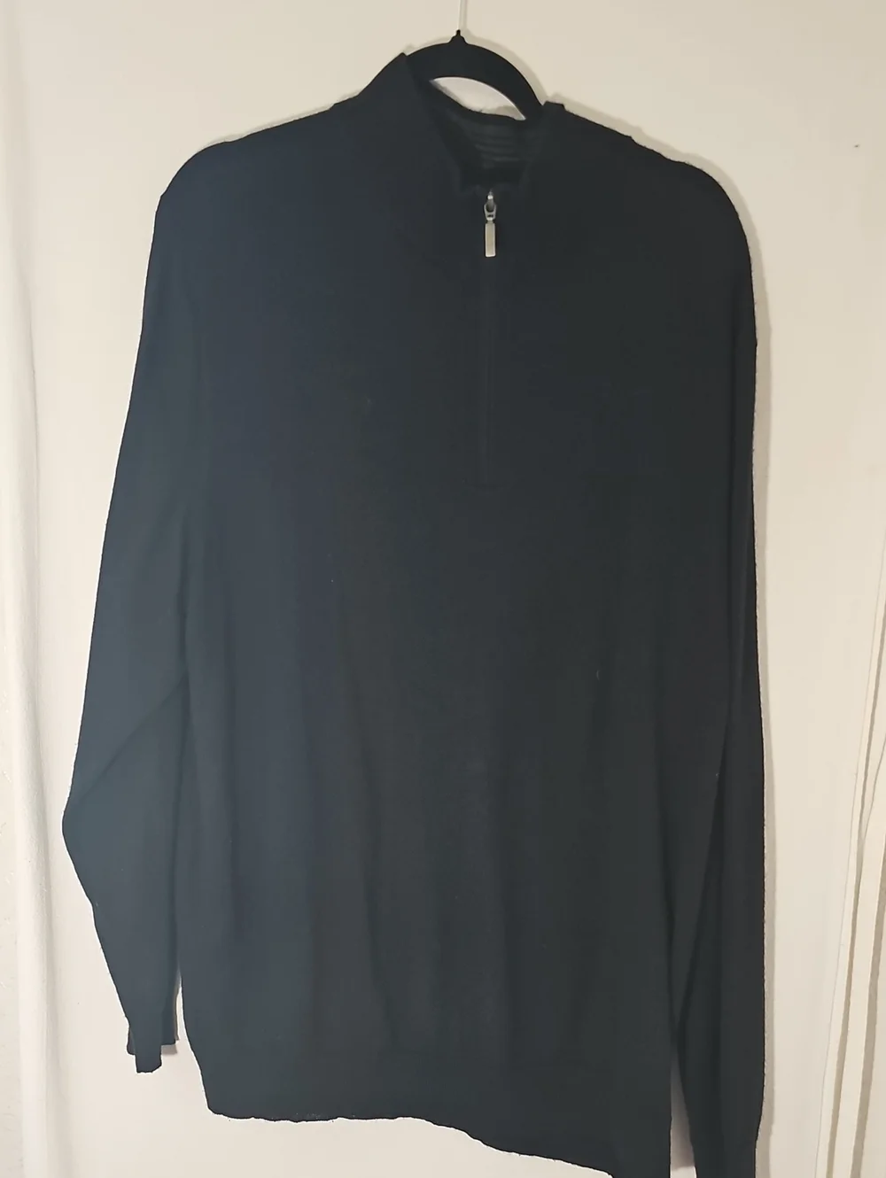 Club Room Black Zip Mock Neck Sweater